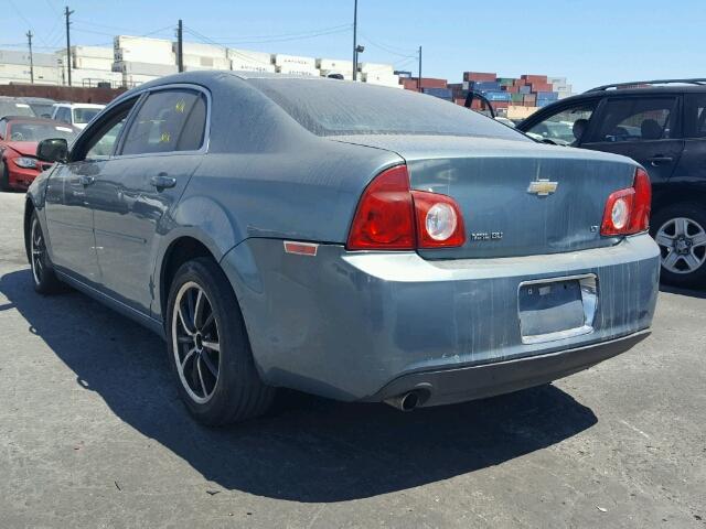 1G1ZH57B394199371 - 2009 CHEVROLET MALIBU 1LT TEAL photo 3