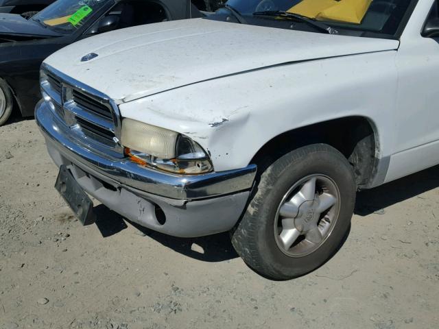 1B7GL22X0YS519738 - 2000 DODGE DAKOTA WHITE photo 9