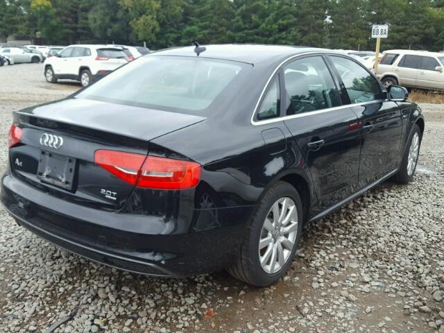 WAUDFAFL1FN012478 - 2015 AUDI A4 BLACK photo 4