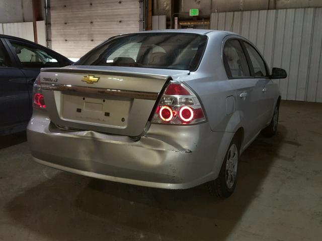 KL1TD5DE6BB210542 - 2011 CHEVROLET AVEO LS SILVER photo 4