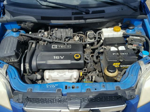 KL1TD56667B110468 - 2007 CHEVROLET AVEO BASE Bleu photo 7