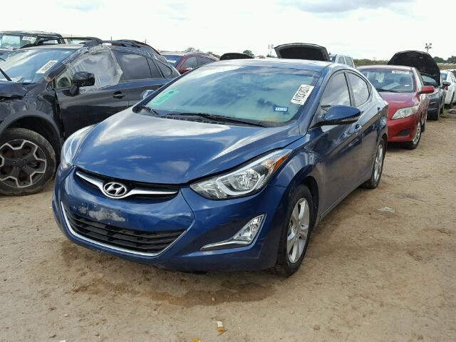 KMHDH4AE1GU559423 - 2016 HYUNDAI ELANTRA BLUE photo 2