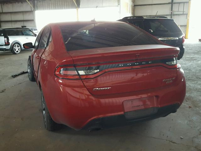 1C3CDFBB1ED668557 - 2014 DODGE DART SXT RED photo 3