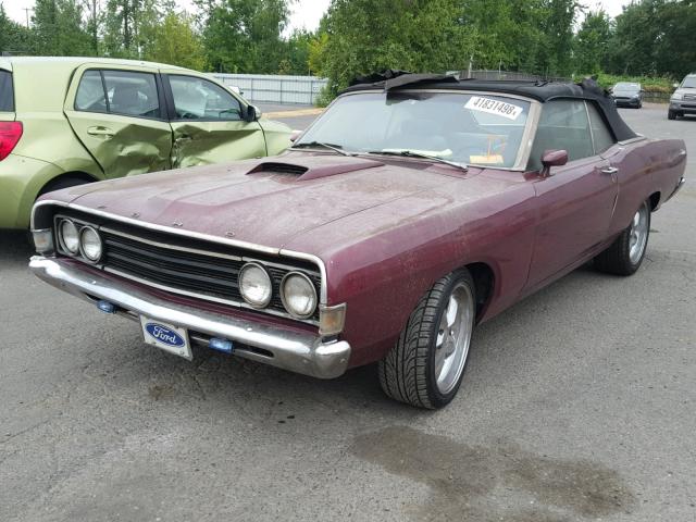 M9H36L189985 - 1969 FORD FAIRLANE MAROON photo 2