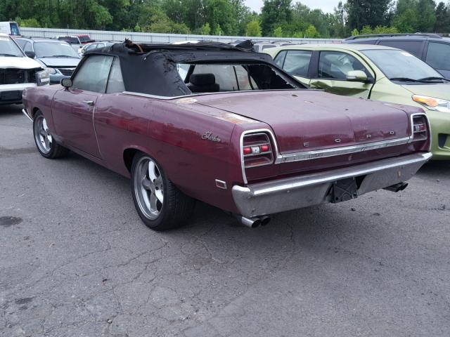 M9H36L189985 - 1969 FORD FAIRLANE MAROON photo 3