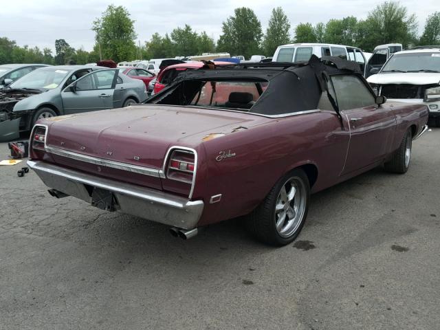 M9H36L189985 - 1969 FORD FAIRLANE MAROON photo 4