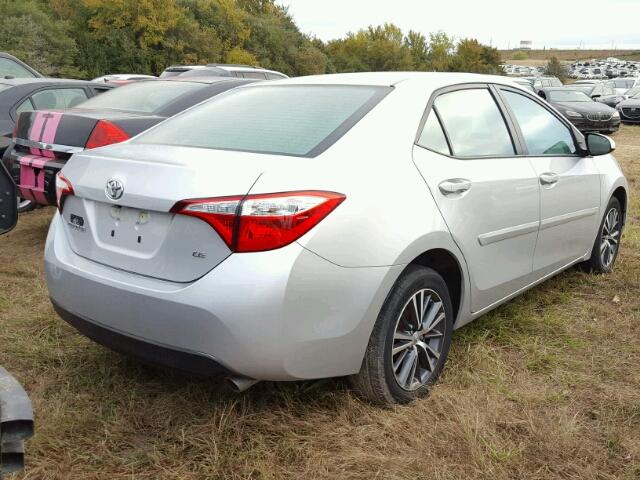 5YFBURHE1GP437734 - 2016 TOYOTA COROLLA L SILVER photo 4