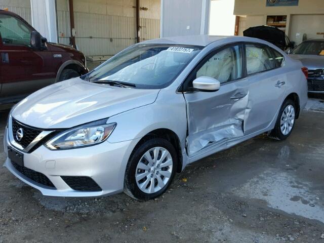 3N1AB7AP0GY284820 - 2016 NISSAN SENTRA S SILVER photo 2