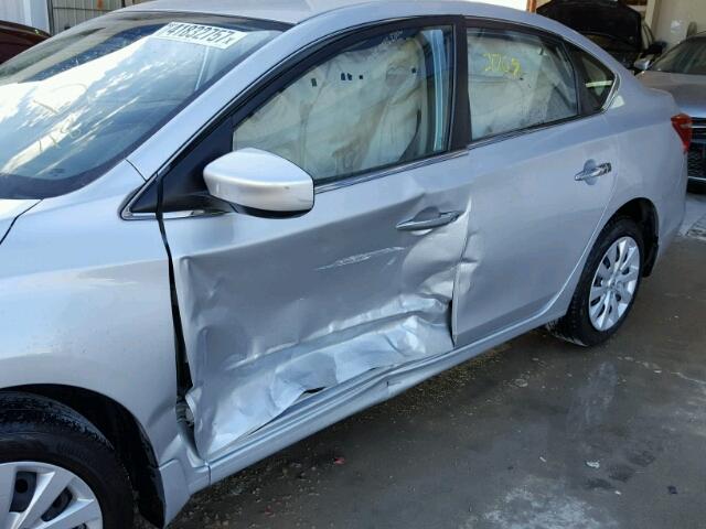 3N1AB7AP0GY284820 - 2016 NISSAN SENTRA S SILVER photo 9