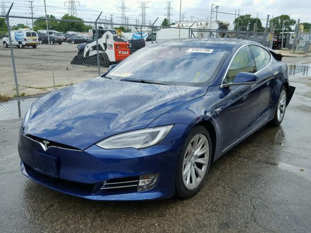 5YJSA1E26HF181768 - 2017 TESLA MODEL S BLUE photo 2