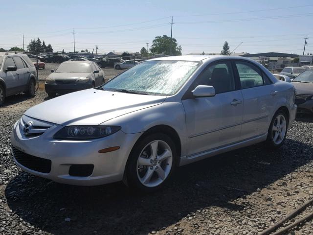 1YVHP80C685M44788 - 2008 MAZDA 6 I Srebrny zdjęcie 2