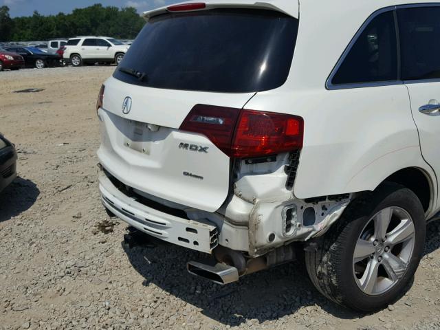 2HNYD2H20BH502332 - 2011 ACURA MDX WHITE photo 9