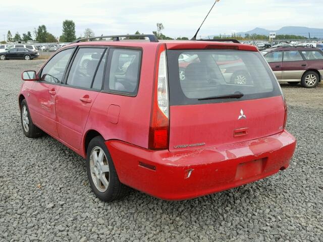 JA3AD29F54U046139 - 2004 MITSUBISHI LANCER RED photo 3