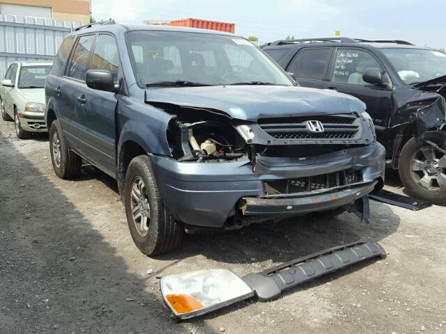 2HKYF18135H003117 - 2005 HONDA PILOT LX BLUE photo 1