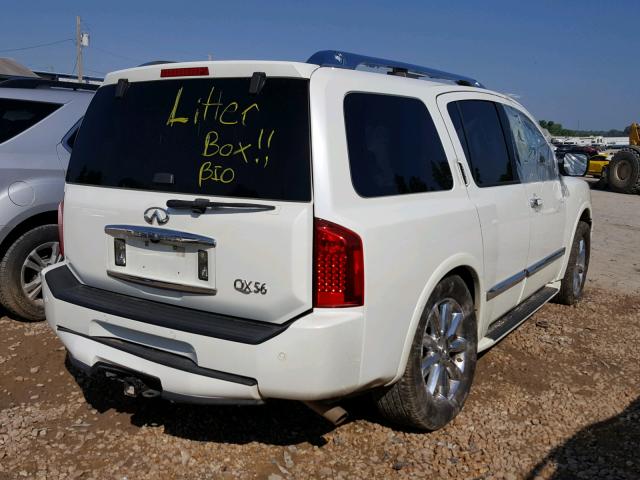 5N3AA08DX9N903462 - 2009 INFINITI QX56 WHITE photo 4