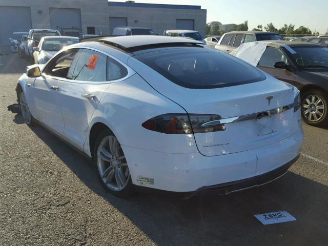 5YJSA1H13EFP65494 - 2014 TESLA MODEL S WHITE photo 3