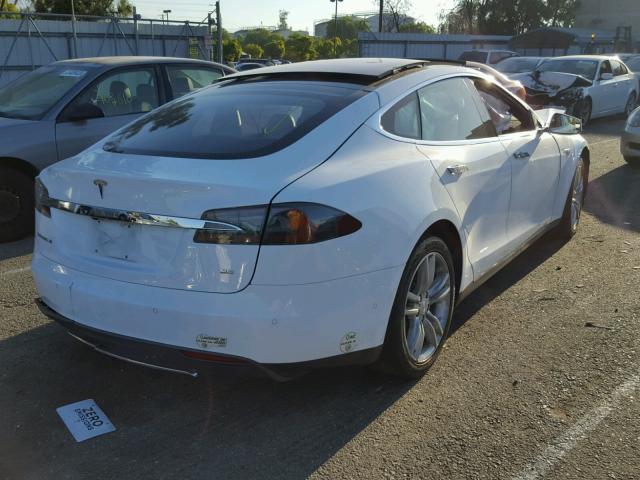 5YJSA1H13EFP65494 - 2014 TESLA MODEL S WHITE photo 4