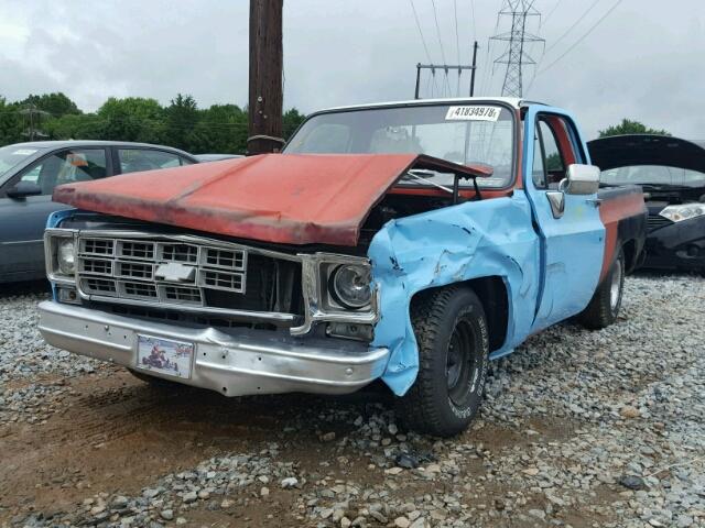 CCL148F447891 - 1978 CHEVROLET C-10 BLUE photo 2