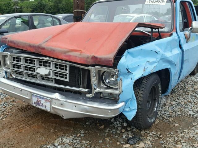 CCL148F447891 - 1978 CHEVROLET C-10 BLUE photo 9