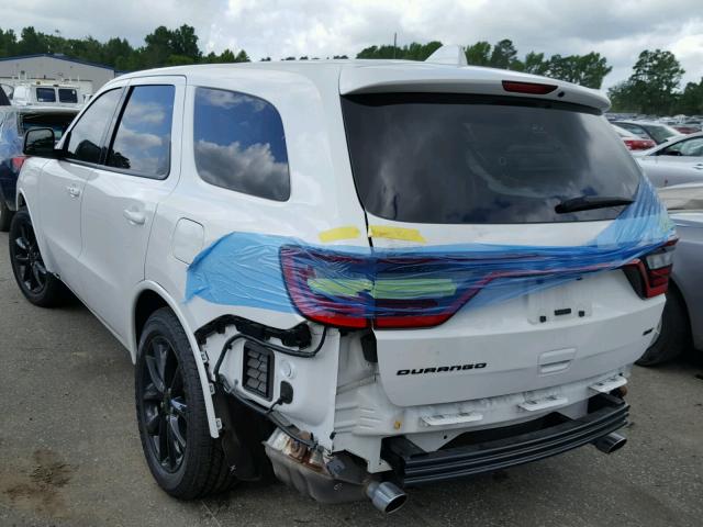 1C4RDHDG0HC648868 - 2017 DODGE DURANGO GT WHITE photo 3