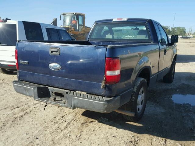 1FTRF12236NB39352 - 2006 FORD F150 BLUE photo 4