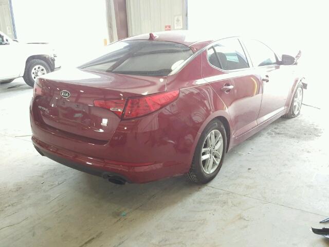 KNAGM4A79B5129900 - 2011 KIA OPTIMA LX MAROON photo 4