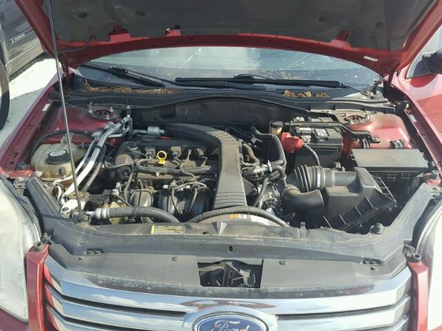 3FAHP07Z87R227858 - 2007 FORD FUSION RED photo 7