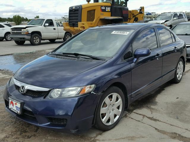 2HGFA1F50AH549809 - 2010 HONDA CIVIC LX BLUE photo 2