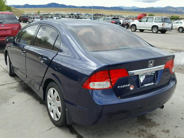 2HGFA1F50AH549809 - 2010 HONDA CIVIC LX BLUE photo 3