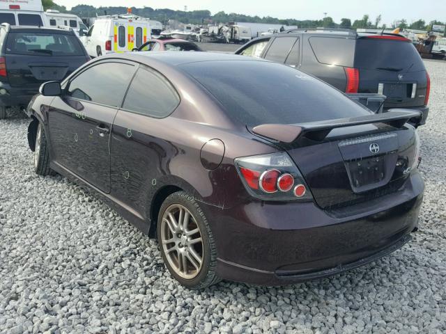 JTKDE167280220998 - 2008 TOYOTA SCION TC 紫色 照片 3