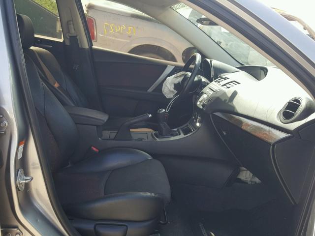 JM1BL1H35A1343838 - 2010 MAZDA SPEED 3 GRAY photo 5