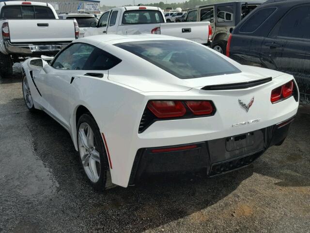 1G1YA2D76H5111081 - 2017 CHEVROLET CORVETTE S WHITE photo 3