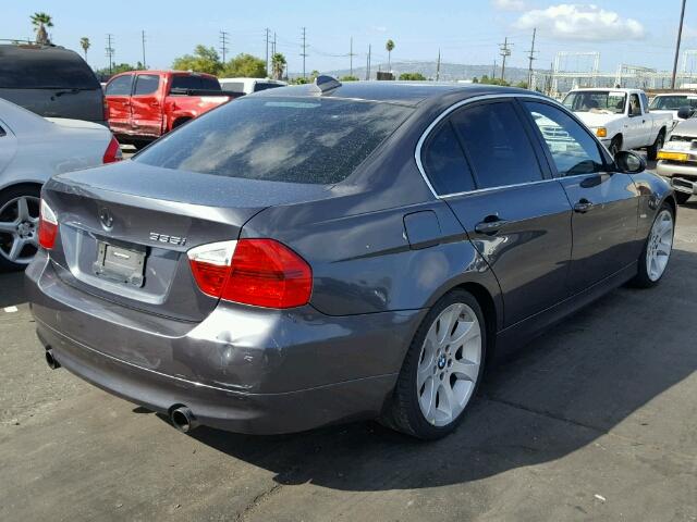 WBAVB73537VH21507 - 2007 BMW 335 GRAY photo 4