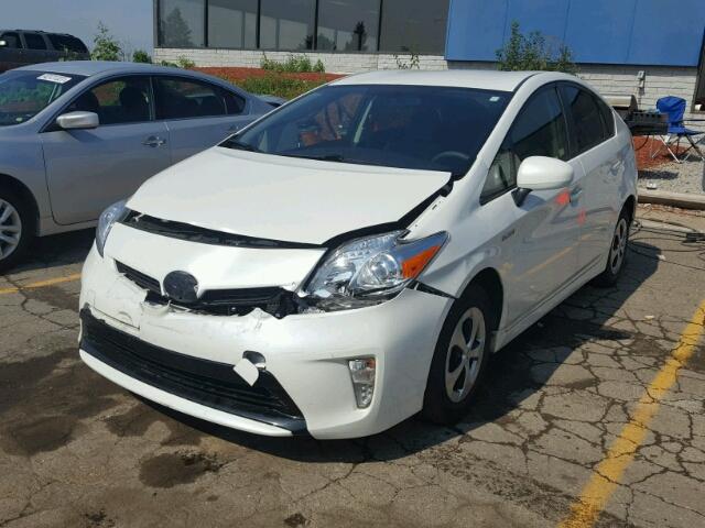 JTDKN3DU3C5484830 - 2012 TOYOTA PRIUS WHITE photo 2