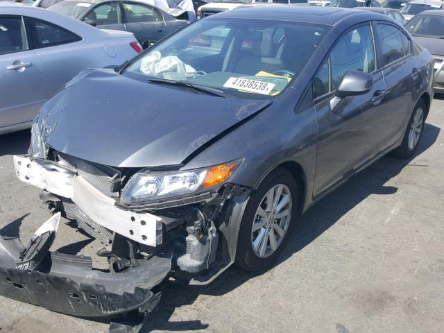 2HGFB2F9XCH507348 - 2012 HONDA CIVIC EXL 灰色 照片 2