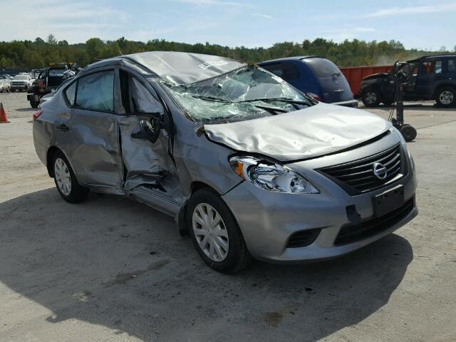 3N1CN7AP7EL840275 - 2014 NISSAN VERSA S GRAY photo 1