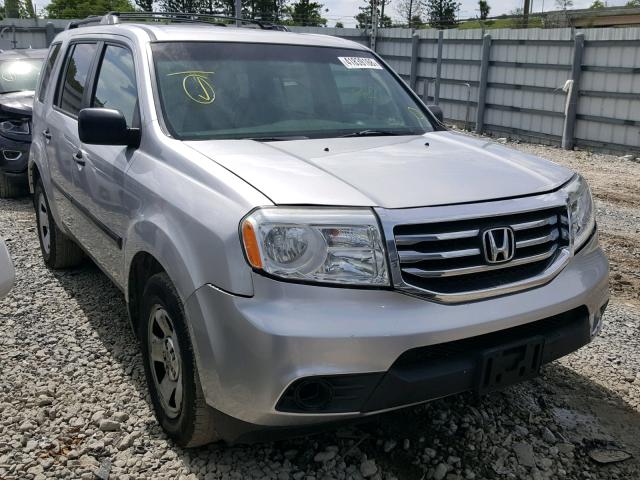 5FNYF4H26CB005806 - 2012 HONDA PILOT LX SILVER photo 1