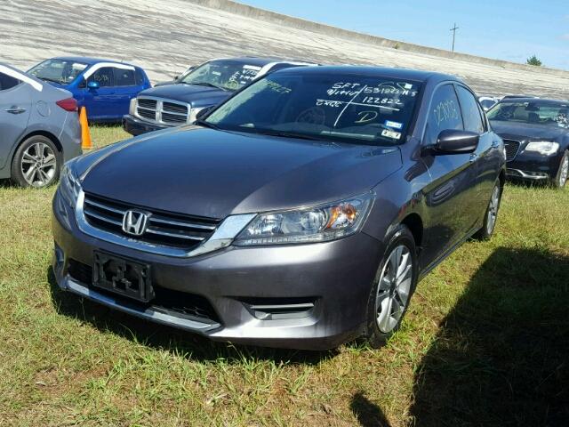 1HGCR2F38FA122822 - 2015 HONDA ACCORD LX GRAY photo 2