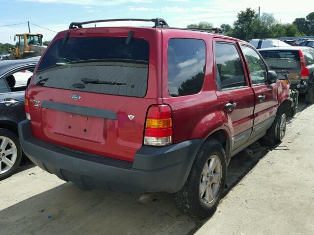 1FMYU93175KB52705 - 2005 FORD ESCAPE RED photo 4