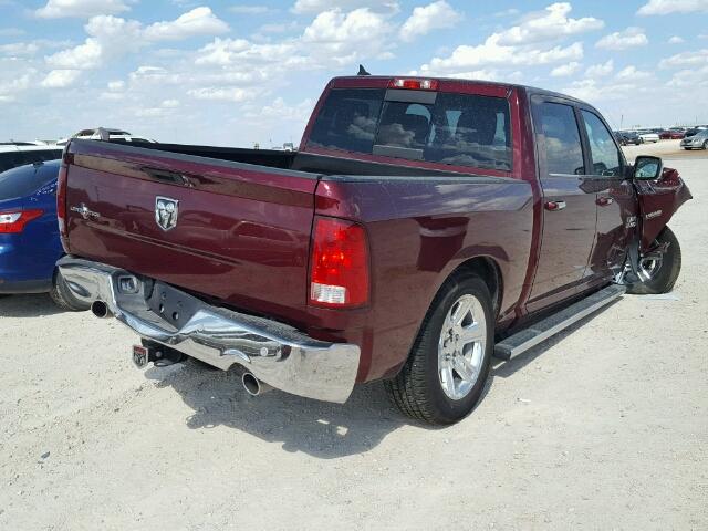 1C6RR6LT4HS818120 - 2017 RAM 1500 SLT RED photo 4