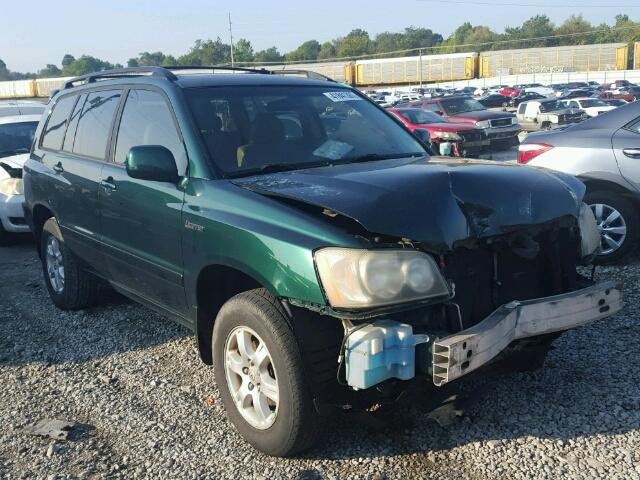 JTEHF21A230151975 - 2003 TOYOTA HIGHLANDER GREEN photo 1