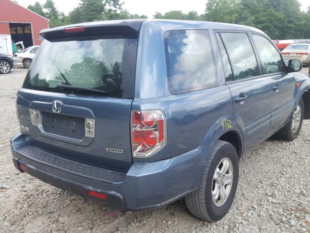 5FNYF18116B002760 - 2006 HONDA PILOT LX GRAY photo 4