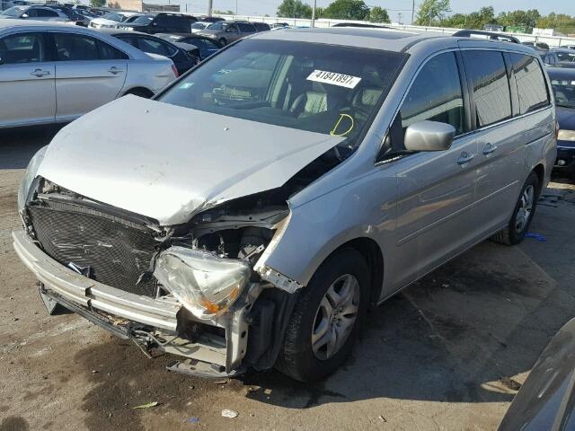 5FNRL38685B413219 - 2005 HONDA ODYSSEY EX GRAY photo 2