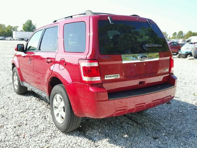 1FMCU9EG3AKB56644 - 2010 FORD ESCAPE RED photo 3