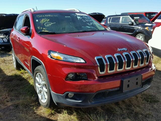 1C4PJLCB3GW164764 - 2016 JEEP CHEROKEE MAROON photo 1