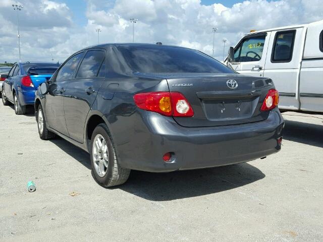 2T1BU40E39C120569 - 2009 TOYOTA COROLLA BA CHARCOAL photo 3