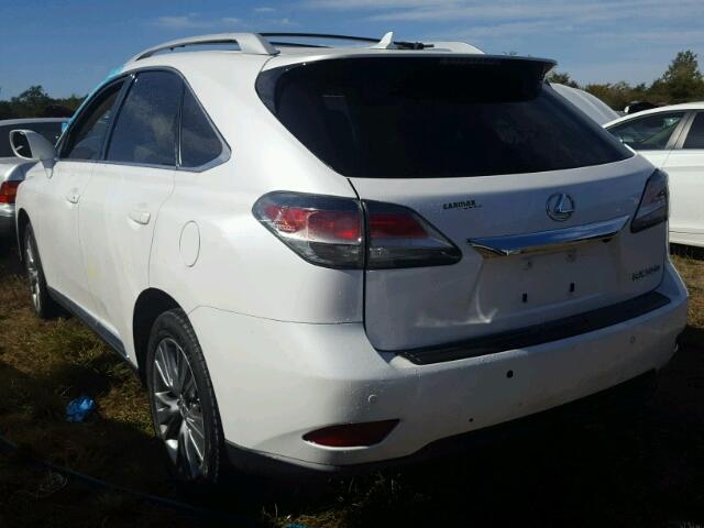 2T2ZK1BA4DC089334 - 2013 LEXUS RX 350 WHITE photo 3