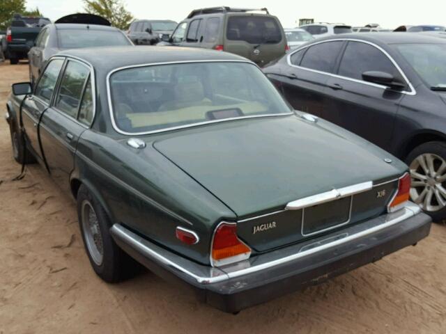 SAJAV1349GC461475 - 1986 JAGUAR XJ6 GREEN photo 3