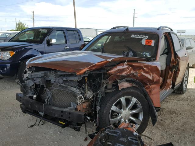 JNRBS08W03X403418 - 2003 INFINITI FX45 ORANGE photo 2