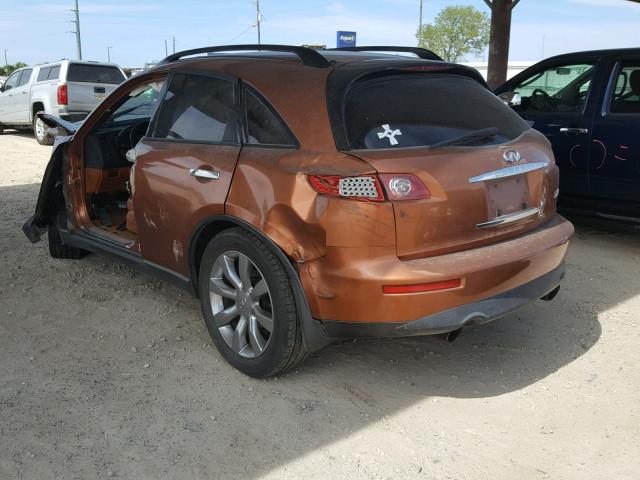 JNRBS08W03X403418 - 2003 INFINITI FX45 ORANGE photo 3